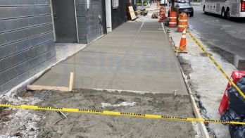 repaired sidewalk in NYC